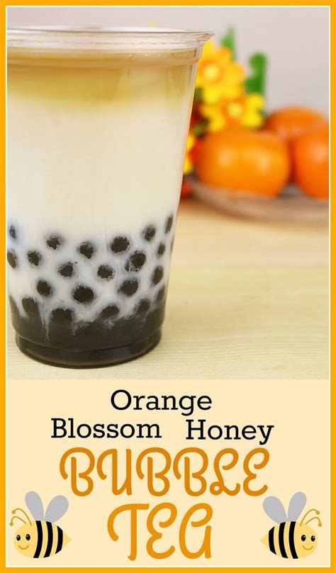 Orange Blossom Honey Bubble Tea Recipe with Almond Milk