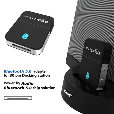 Fanxoo 30 Pin Bluetooth Adapter 5 0 Audio Mini Bluetooth Empf Nger F R Bose Sounddock