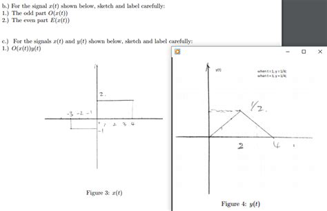 Solved For The Signal X T Shown Below Sketch And Label Chegg