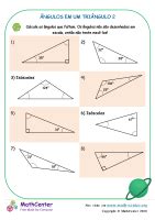 Triângulos Sexto Ano Planilhas Atividades de matemática