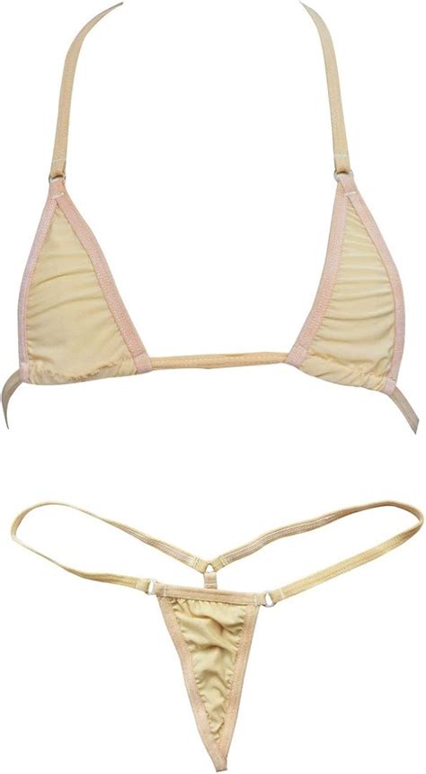 YOOJIA Micro Bikini Femme Sexy Ensembles Deux pièces en Coton Maillot