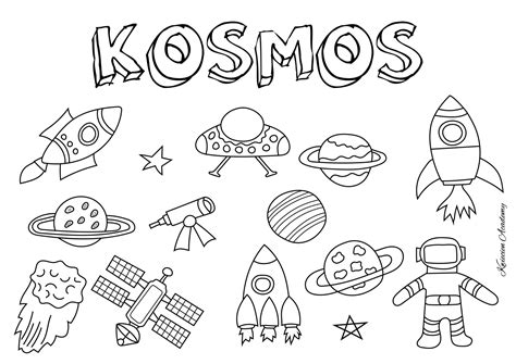 Kosmos Karty Pracy Do Druku Kwiecien Academy