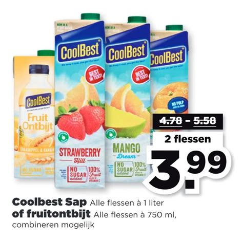 Coolbest Sap Of Fruitontbijt Aanbieding Bij PLUS