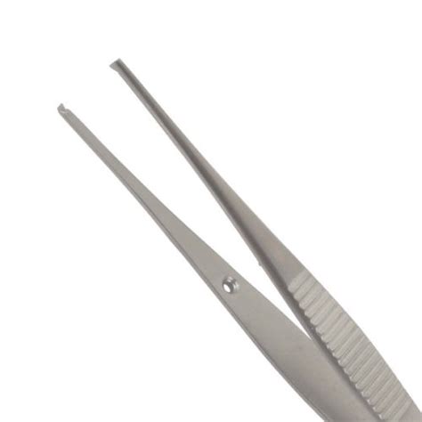 Iris Tissue Forceps, Smooth, Straight, 10 cm