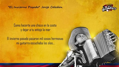 El Invierno Pasado Letra Jorge Celedon YouTube