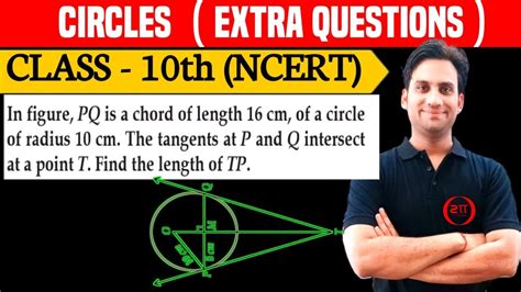 In Figure PQ Is A Chord Of Length 16 Cm Of A Circle Of Radius 10 Cm