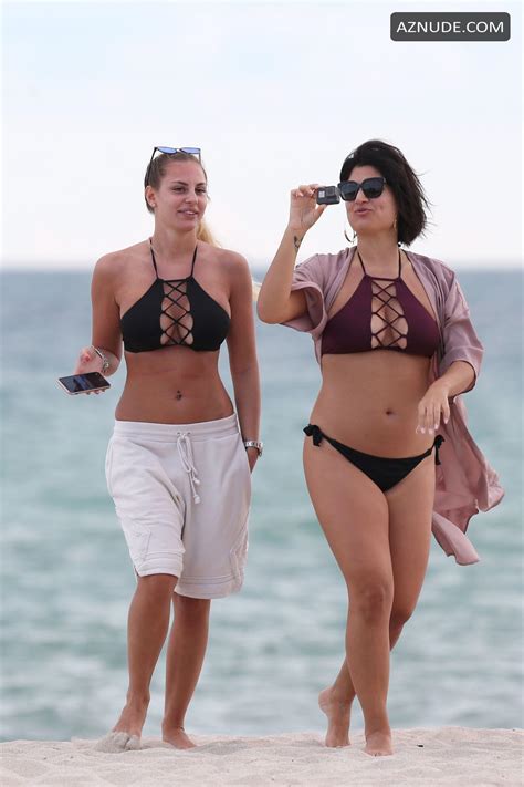 Francesca Brambilla Sexy In A Black Beach Bunny Bikini In Miami Beach Aznude