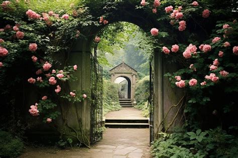 Premium Photo Floral Fantasy Enchanting Background Gardens