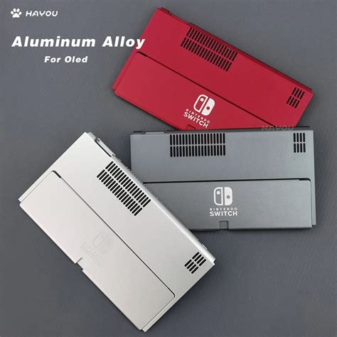 Aluminum Alloy Housing Shell Case For Nintendo Switch Oled Metal Replacement Back Plate Housing