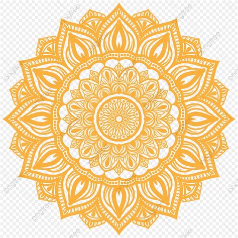 Elengant Gold Mandala Pattern Filigree Mandala Elegant Abstract PNG