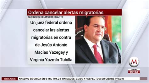 Cancelan Alertas Migratorias Contra Suegros De Javier Duarte Grupo Milenio