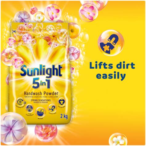 Sunlight 2in1 Hand Washing Powder Detergent Spring Sensations 2kg Clicks