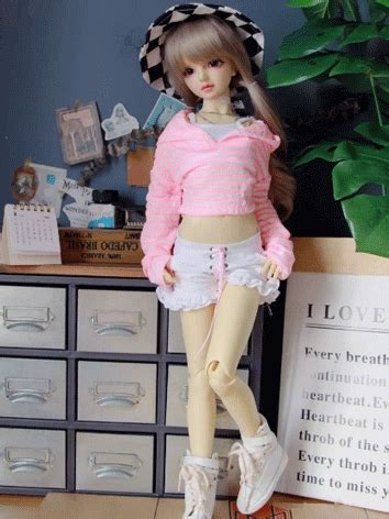 Bjd Clothes Pink Top Shorts Suit For Dd Msd Mdd Size Ball Jointed Doll