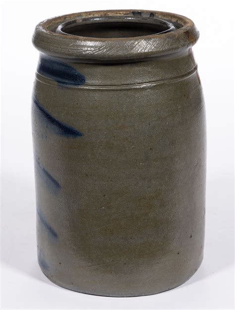 Western Pennsylvania Decorated Stoneware Canner Sold At Auction On 10th