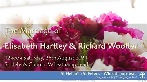 Sk2 28aug21 Marriage Of Elisabeth Hartley And Richard Wooller At St Helen