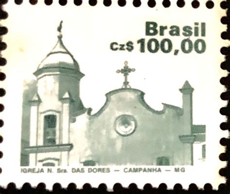 A Postage Stamp With An Image Of A Church