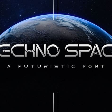 Techno Space Futuristic Font Futuristic Fonts Techno Futuristic