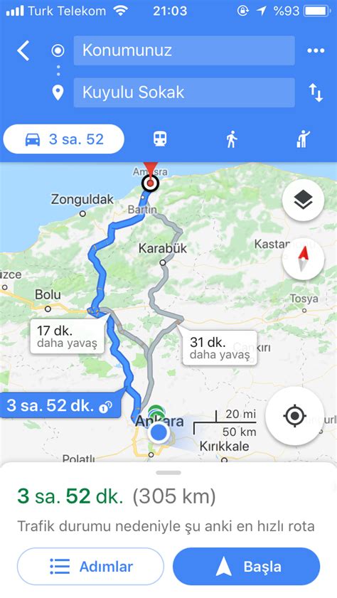 Ankara Dan Amasra Ya En K Sa Yol G Zergah Ve Yol Tarifi Donan Mhaber