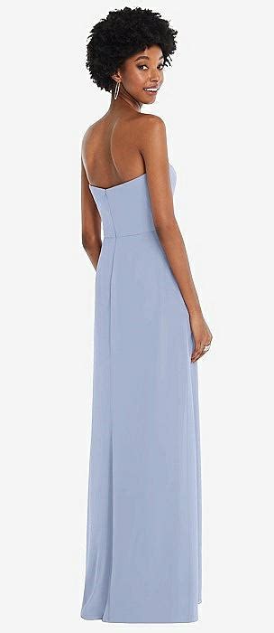 Strapless Light Blue Bridesmaid Dresses