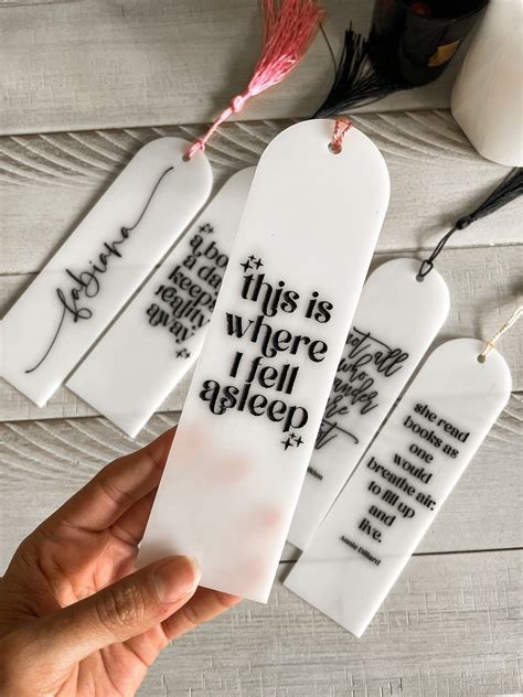 Personalized Acrylic Bookmark Diy Cricut Laser Engraved Acrylic