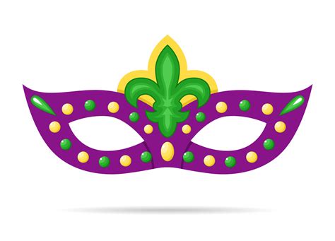 Vector Mardi Gras cartoon purple mask on white background 17182253 Vector Art at Vecteezy