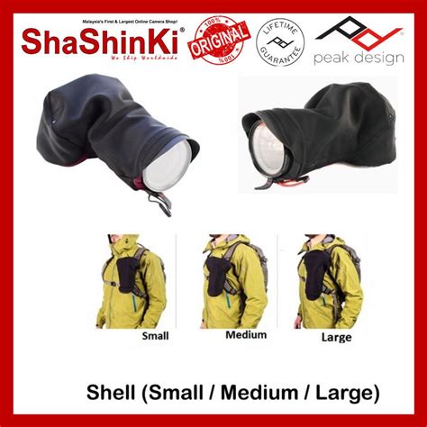 Peak Design Shell Small Form Fitting Rain And Dust Cover Black Shopee Malaysia