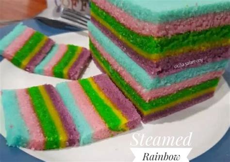 Resep Steamed Rainbow Cake Oleh Cicilia Yustina Salamony Cookpad