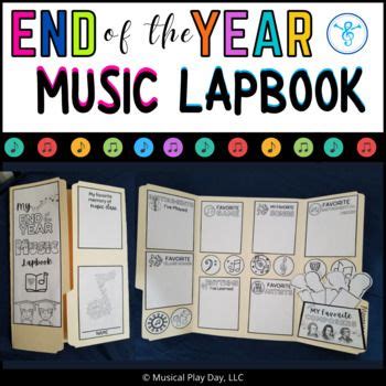 End Of Year Music Class Memory Book Lapbook Craft Music Games Lesson In