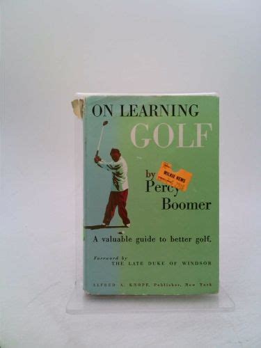 On Learning Golf Percy Boomer New And Used Books From Thrift Books