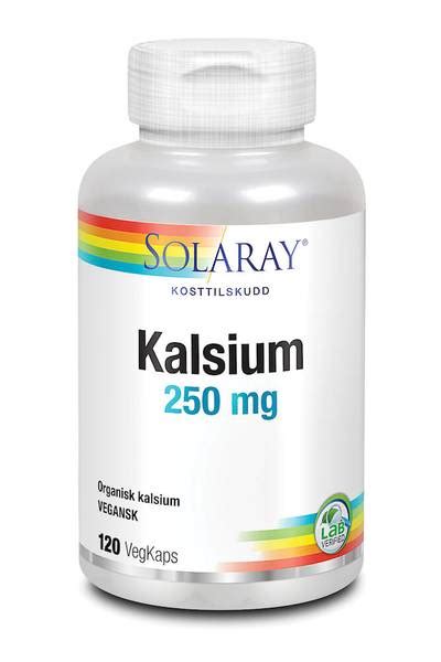 Solaray Kalsium 250 Mg 120 Kapsler Helseogkost No