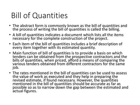 Estimation Costing And Valuation Unit Ppt