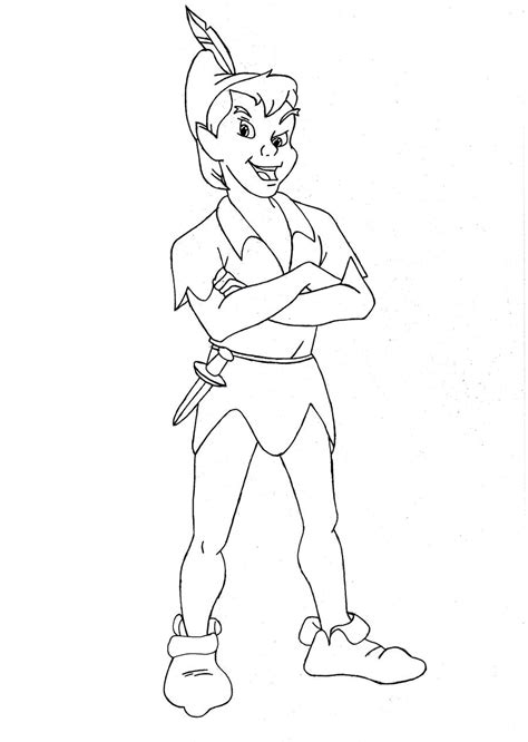 Peter Pan (Walt Disney's Peter Pan) (Line art) by raptoruos-knight on ...