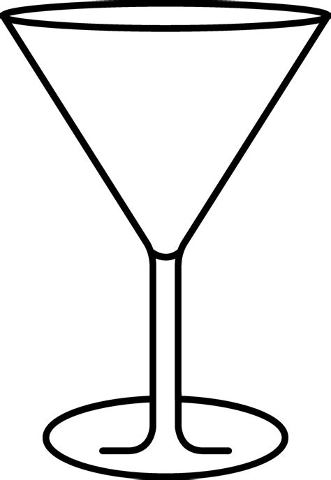 Black Thin Line Art Of Cocktail Glass Icon 24972485 Vector Art At Vecteezy