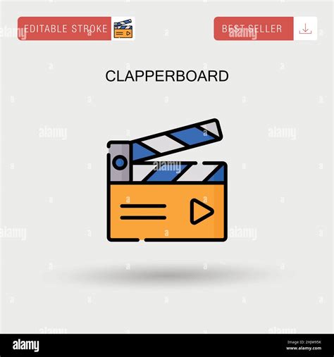 Clapperboard Simple Vector Icon Stock Vector Image Art Alamy