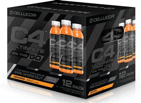 Cellucor C4 Ultimate On The Go Pre Workout Drink 12 Bottles