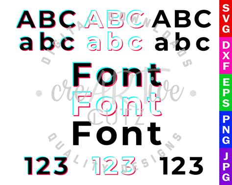 Tik Tok Font Svg Tik Tok Alphabet Letters Numbers Dxf Etsy