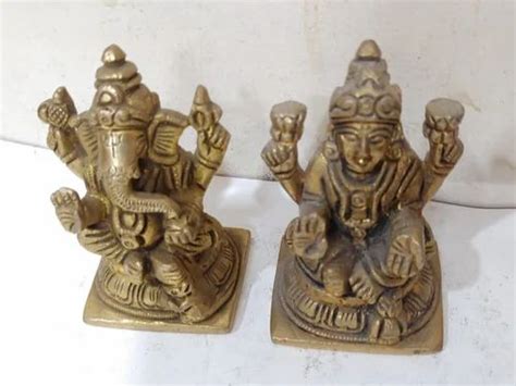 Brass Laxmi Ganesh Statue Set Temple At Rs 350pair In Aligarh Id