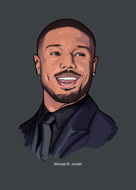 Michael B Jordan Poster Picture Metal Print Paint By Tropical