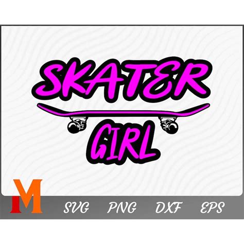 Cool Skater Girl Pink Svg Skateboarding Svg Skateboard Sv Inspire