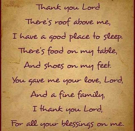 Thank You Lord For Your Blessings