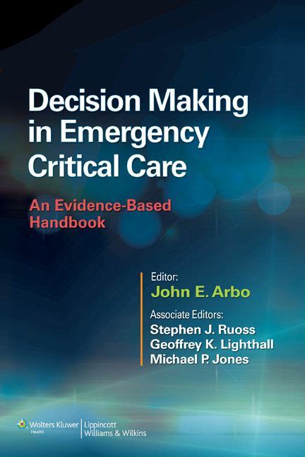 Decision Making In Emergency Critical Care Critical Care Decision