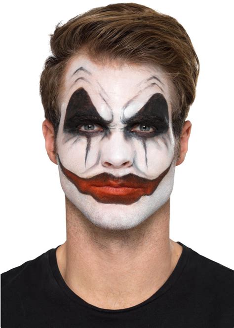 Kit de Maquillage Clown Sinistre Noir et Blanc Aux Feux de la Fête