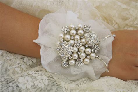 Brooch Wrist Corsage Bridal Wrist Corsage-wedding Bridal | Etsy