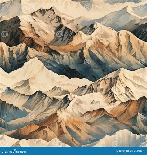 Seamless Top View Of Mountain Ranges Stock Photo Image Of Peak