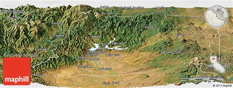 Satellite Panoramic Map Of Shasta County