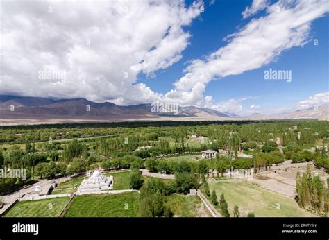 Panorama Of The Leh Valley Ladakh Stock Photo Alamy