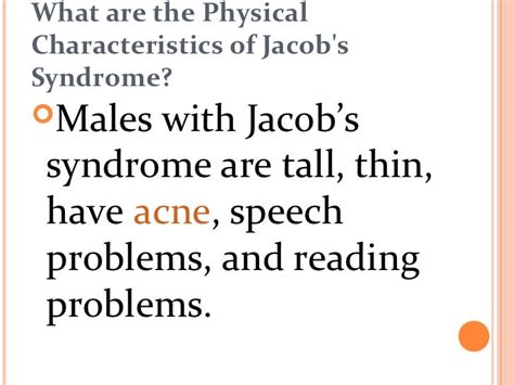 Jacob syndrome