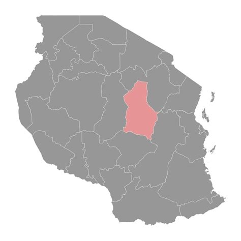 premium vector dodoma region map administrative division  tanzania
