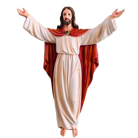 Imagem Jesus Cristo Ressuscitado 40cm De Parede Resina Importada