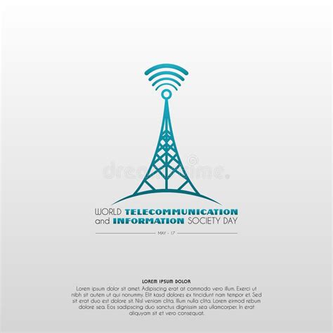 World Telecommunications Information Society Day Vector With Signal